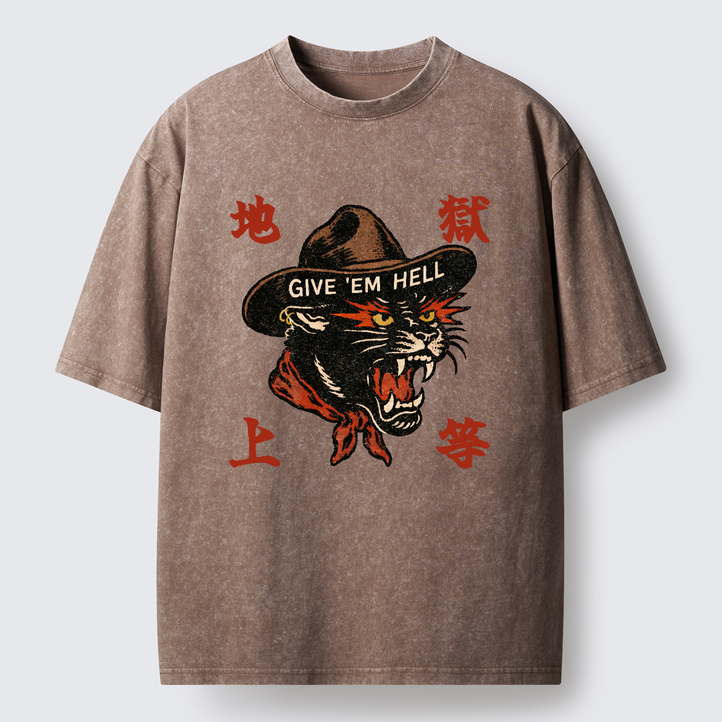 Tokyo-Tiger Give ’Em Hell Washed T-Shirt
