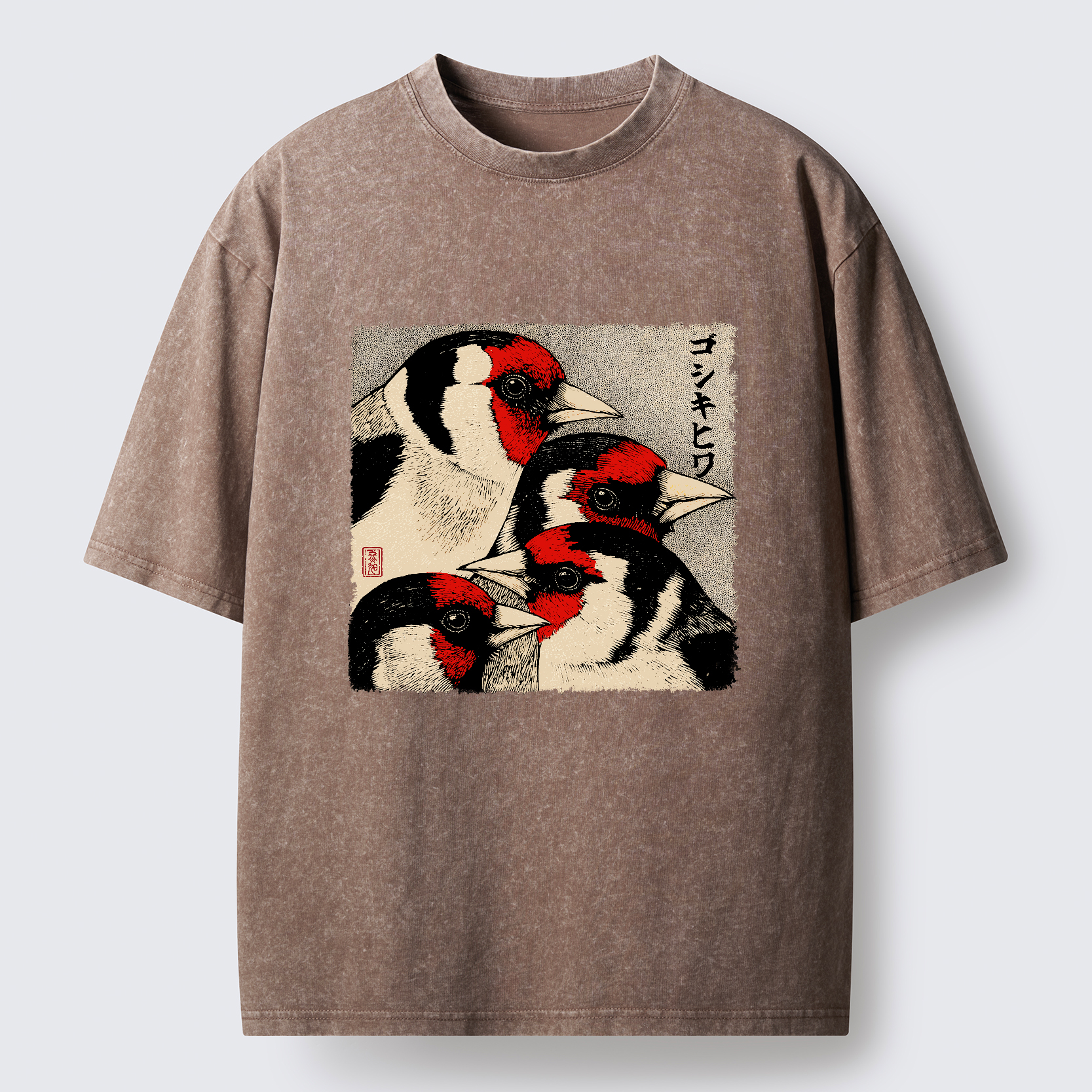 Tokyo-Tiger Stillness Of The Goldfinch Washed T-Shirt