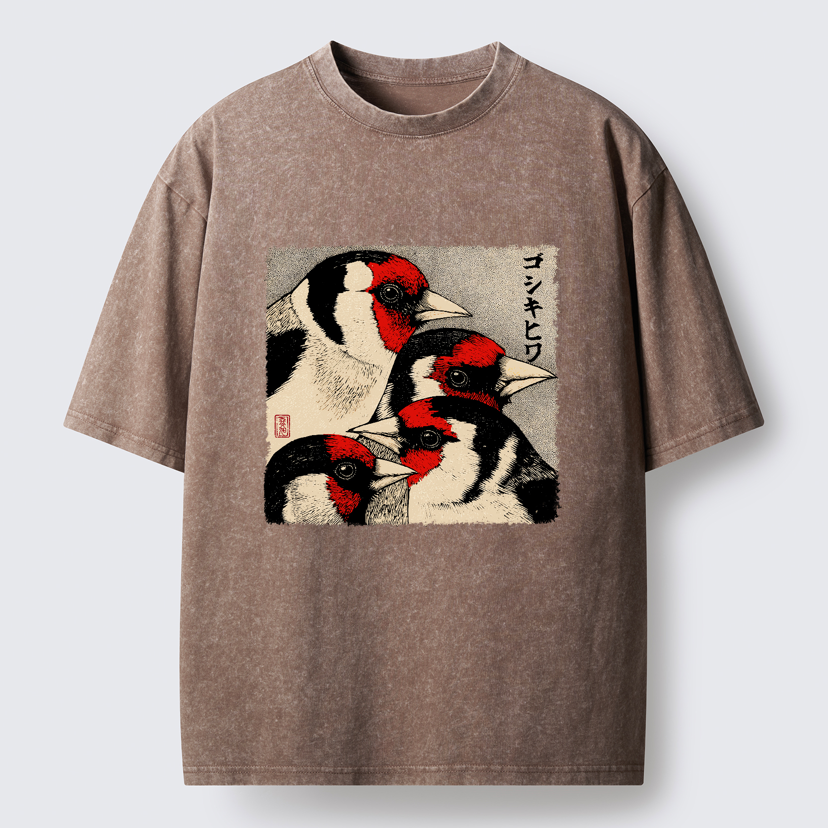 Tokyo-Tiger Stillness Of The Goldfinch Washed T-Shirt