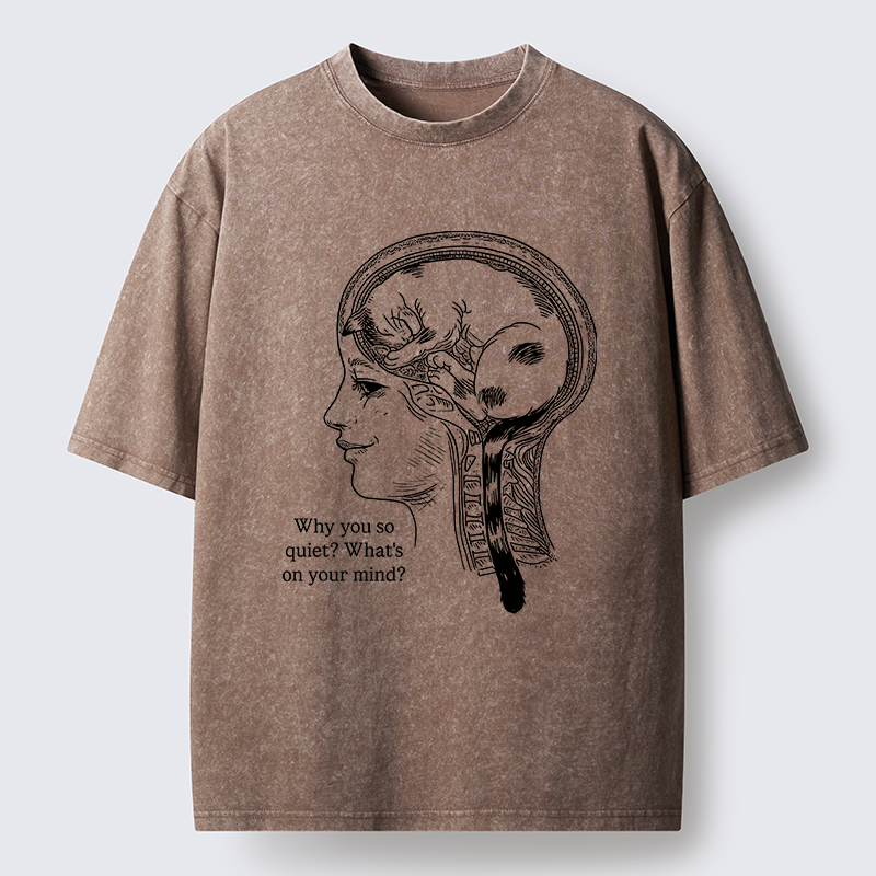 Tokyo-Tiger Brain Full Of Cats Washed T-Shirt