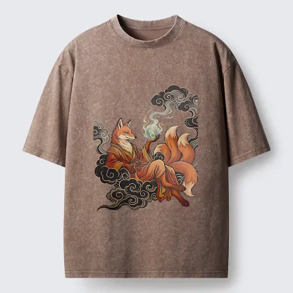 Tokyo-Tiger Fox Demon Washed T-Shirt