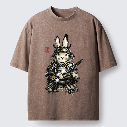Tokyo-Tiger Samurai Rabbit Washed T-Shirt