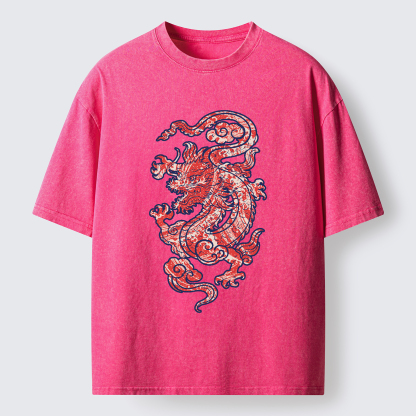 Tokyo-Tiger Crimson Dragon Washed T-Shirt