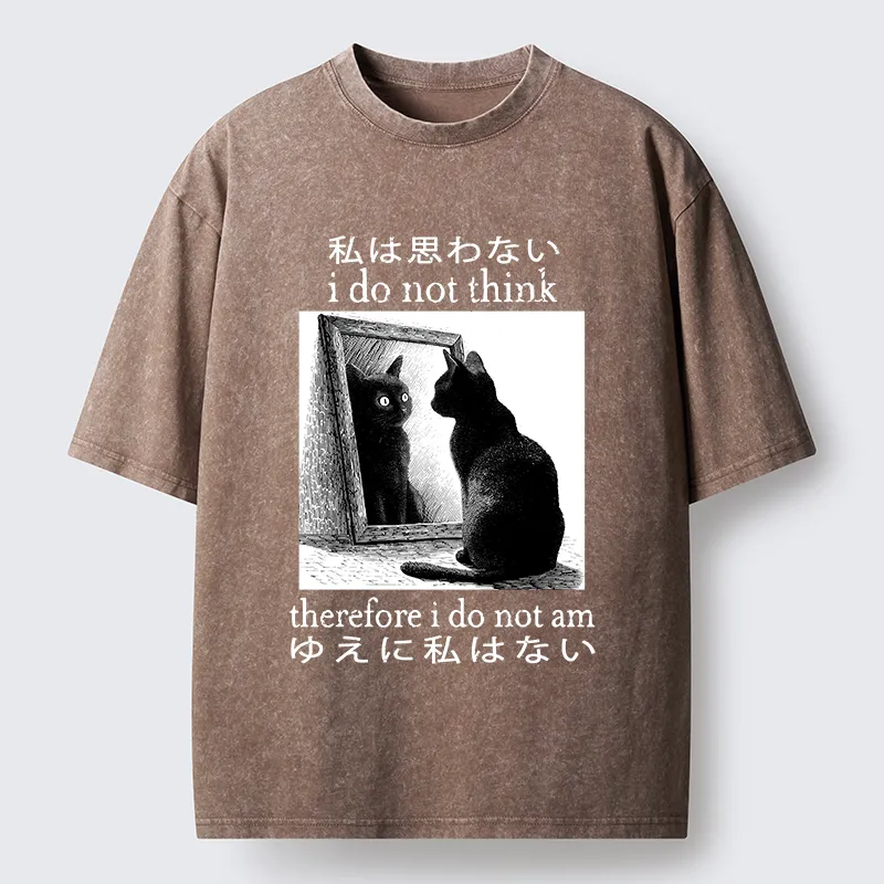 Tokyo-Tiger Therefore I Do Not Am Washed T-Shirt