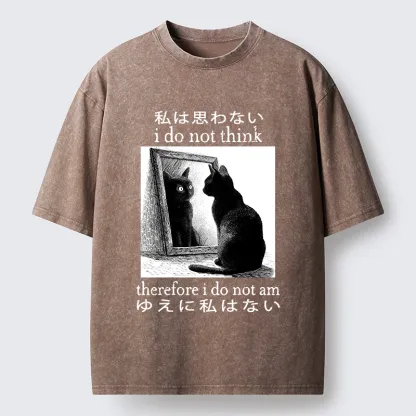 Tokyo-Tiger Therefore I Do Not Am Washed T-Shirt