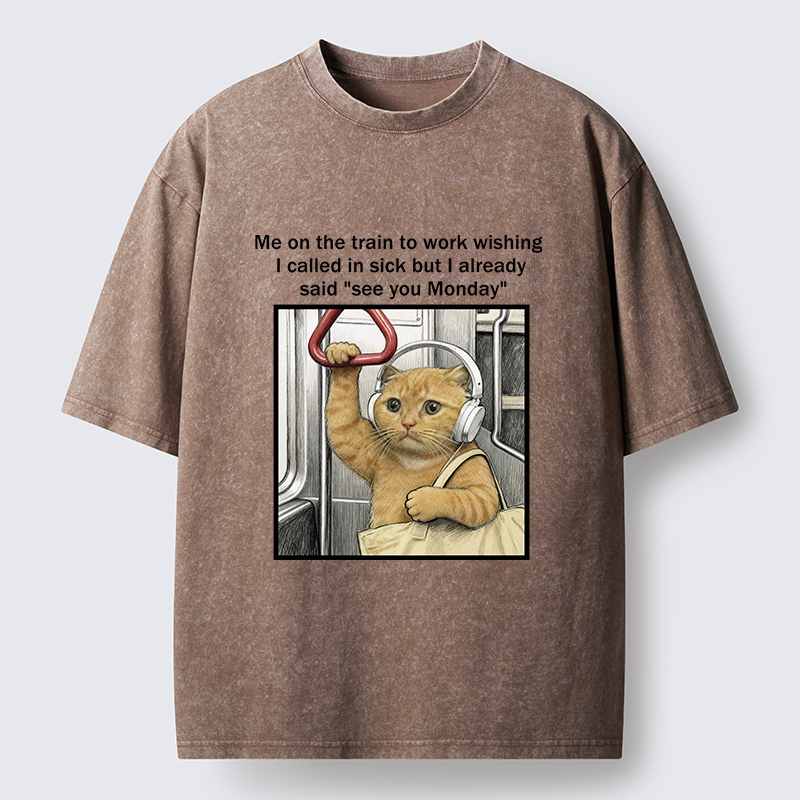 Tokyo-Tiger Working Cat Washed T-Shirt