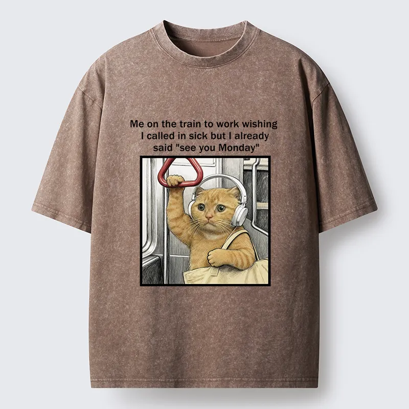 Tokyo-Tiger Working Cat Washed T-Shirt