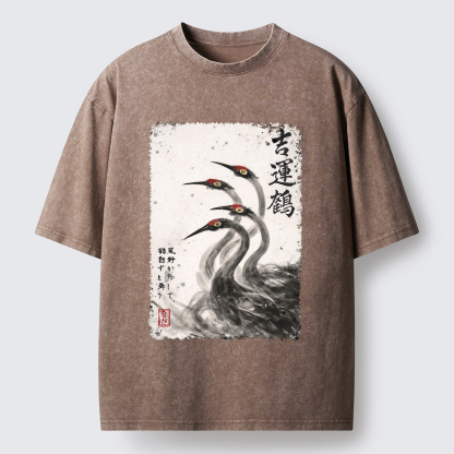 Tokyo-Tiger Stillness In Motion Washed T-Shirt