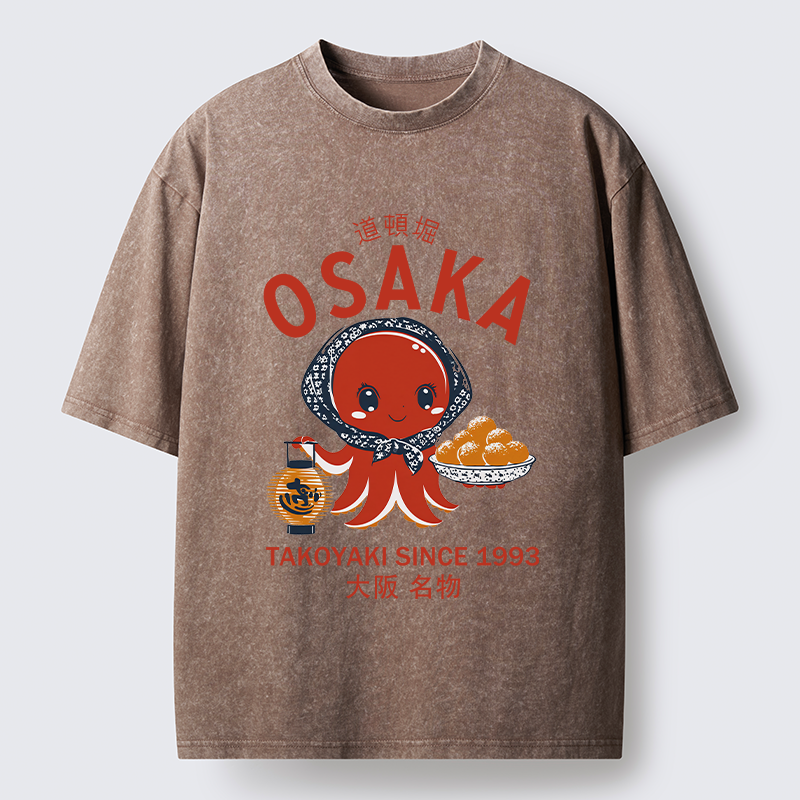 Tokyo-Tiger Delicious Takoyaki Washed T-Shirt