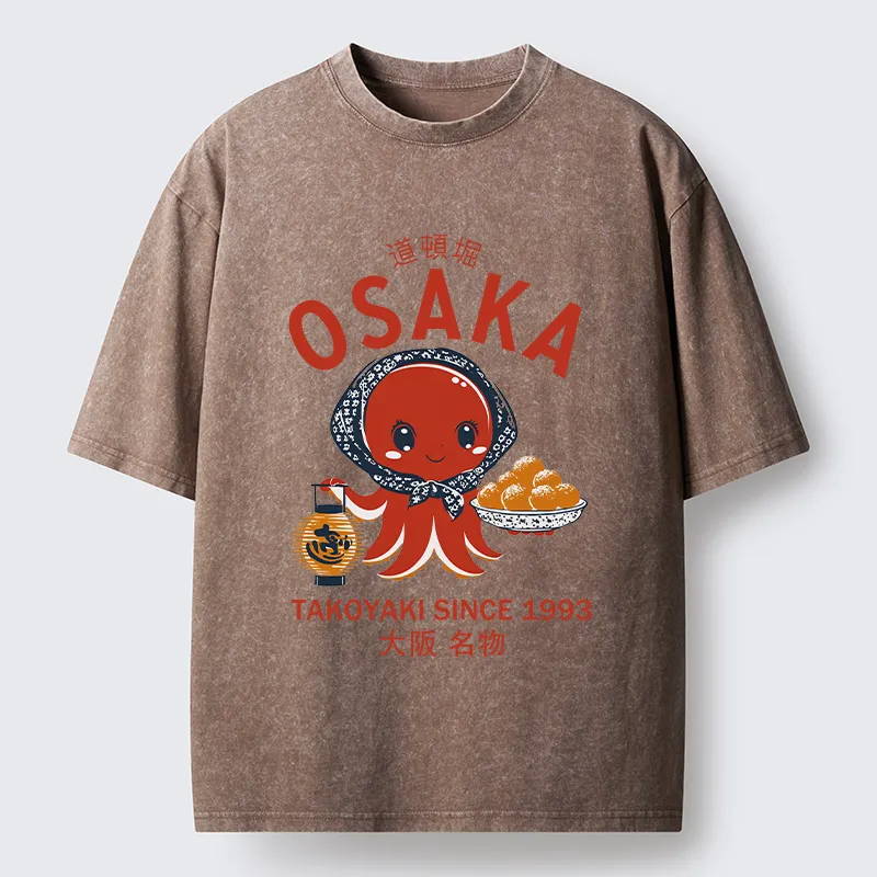 Tokyo-Tiger Delicious Takoyaki Washed T-Shirt