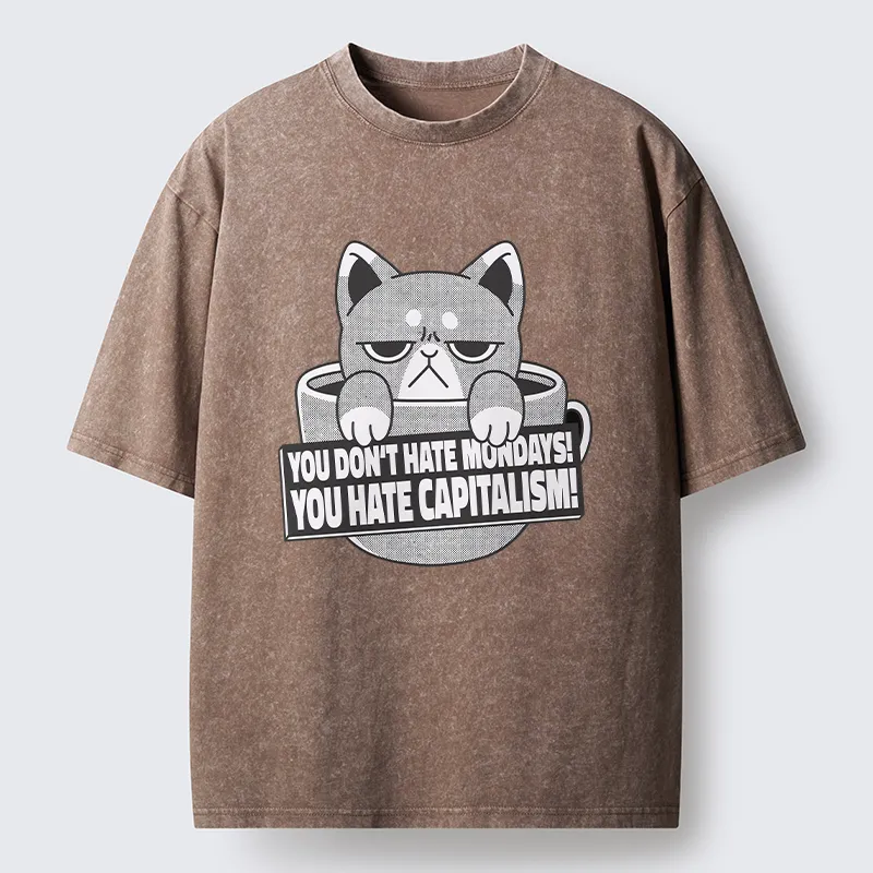 Tokyo-Tiger Dislike Of Capitalism Washed T-Shirt