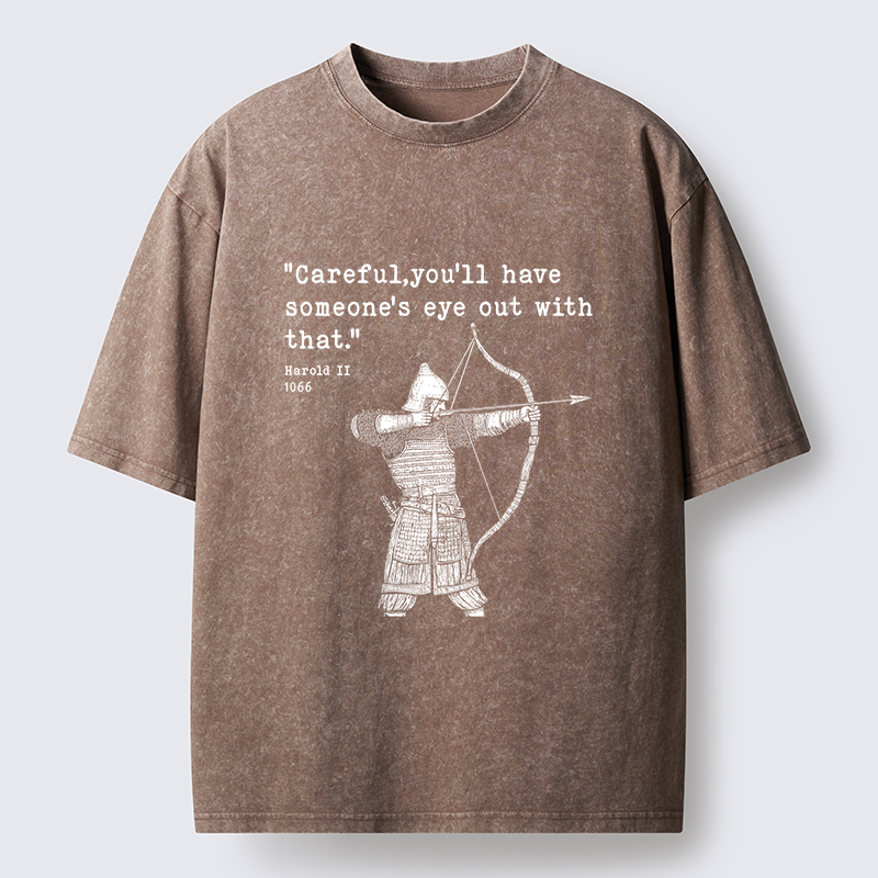 Tokyo-Tiger English Black Humor Washed T-Shirt