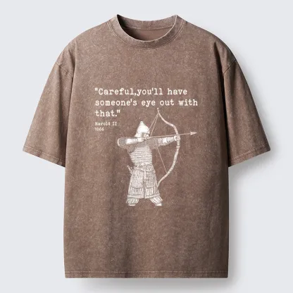 Tokyo-Tiger English Black Humor Washed T-Shirt