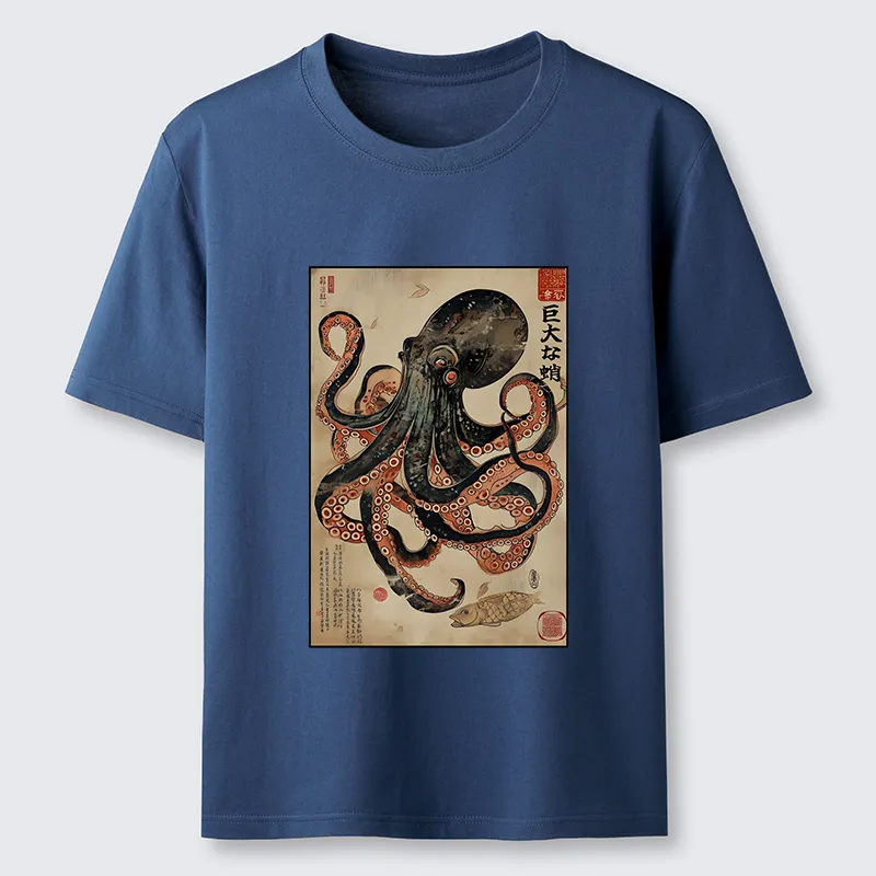 Tokyo-Tiger Retro Octopus Painting Classic T-Shirt