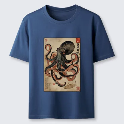 Tokyo-Tiger Retro Octopus Painting Classic T-Shirt