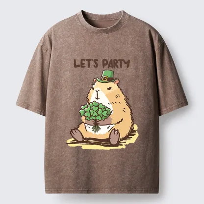 Tokyo-Tiger Mondrian's Cat Washed T-Shirt