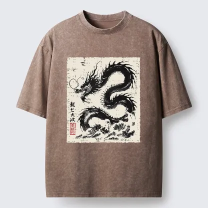 Tokyo-Tiger Black Dragon Washed T-Shirt