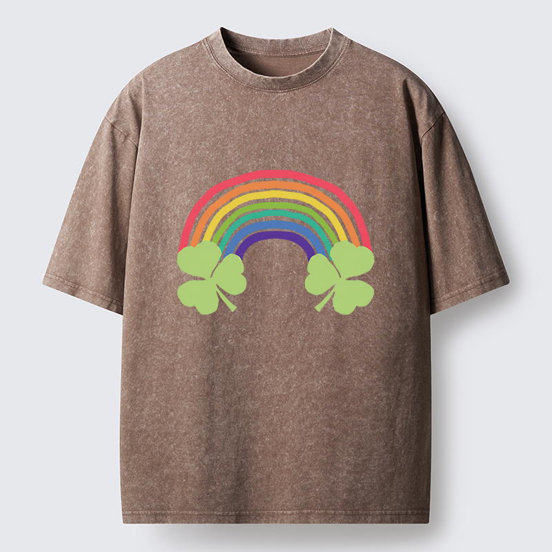 Tokyo-Tiger Rainbow St. Patrick's Day Washed T-Shirt