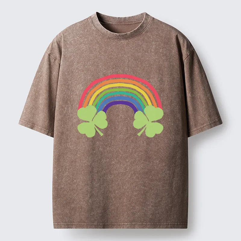 Tokyo-Tiger Rainbow St. Patrick's Day Washed T-Shirt