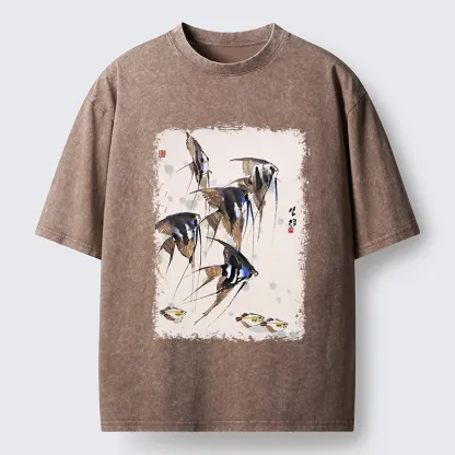 Tokyo-Tiger Tropical Fish Washed T-Shirt