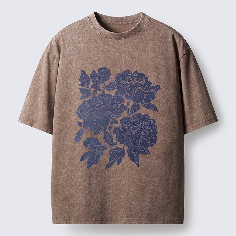 Tokyo-Tiger Peony Washed T-Shirt