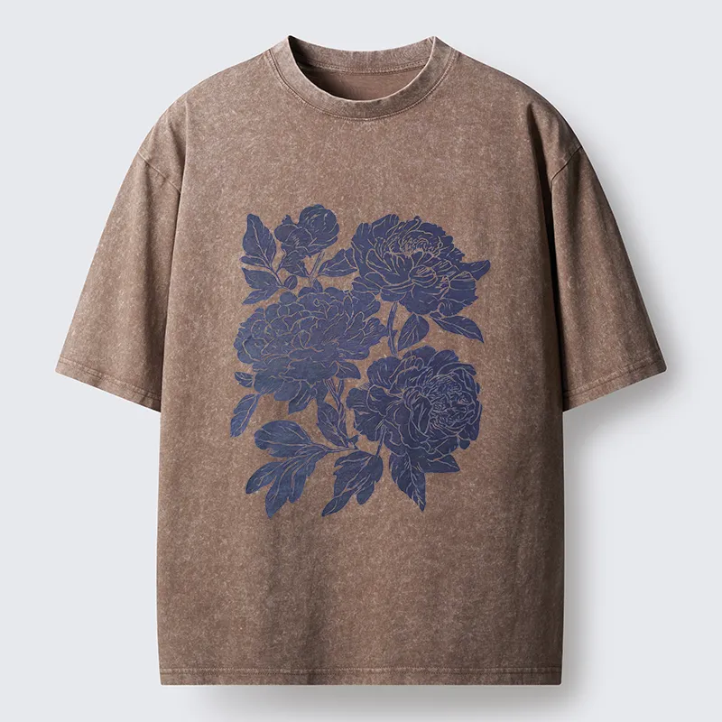 Tokyo-Tiger Peony Washed T-Shirt