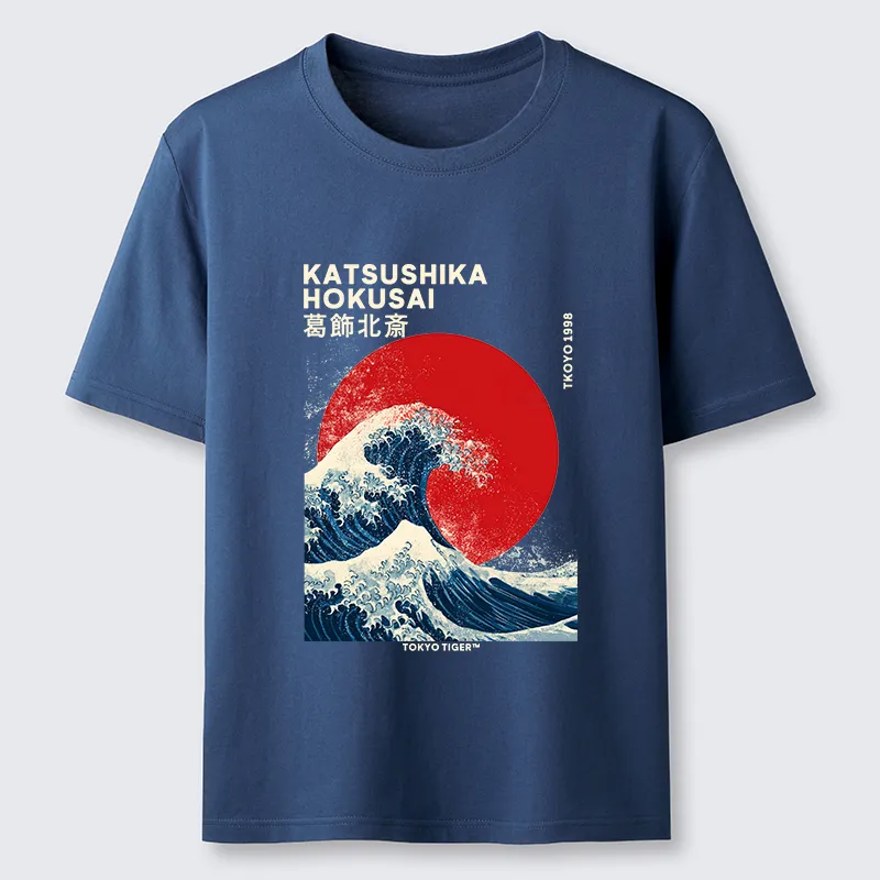 Tokyo-Tiger The Great Wave And Sun Classic T-Shirt