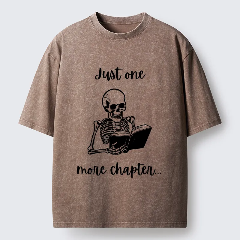Tokyo-Tiger Skeleton Reading Washed T-Shirt