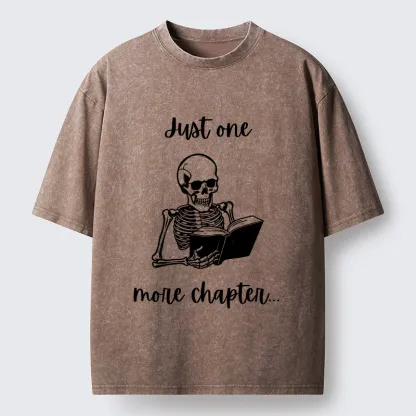 Tokyo-Tiger Skeleton Reading Washed T-Shirt