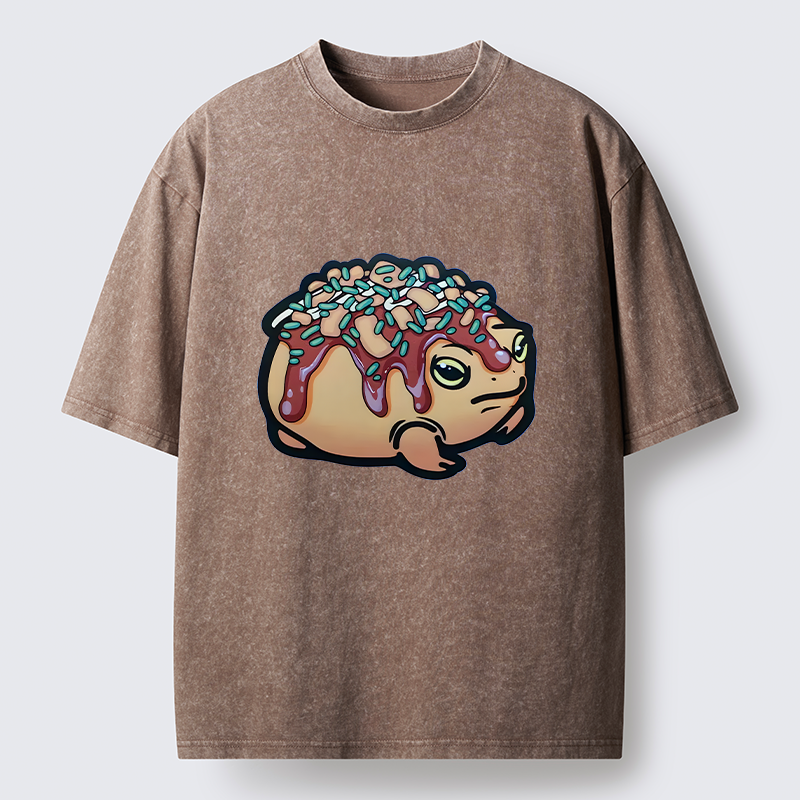 Tokyo-Tiger Takoyaki Frog Washed T-Shirt