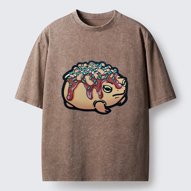 Tokyo-Tiger Takoyaki Frog Washed T-Shirt