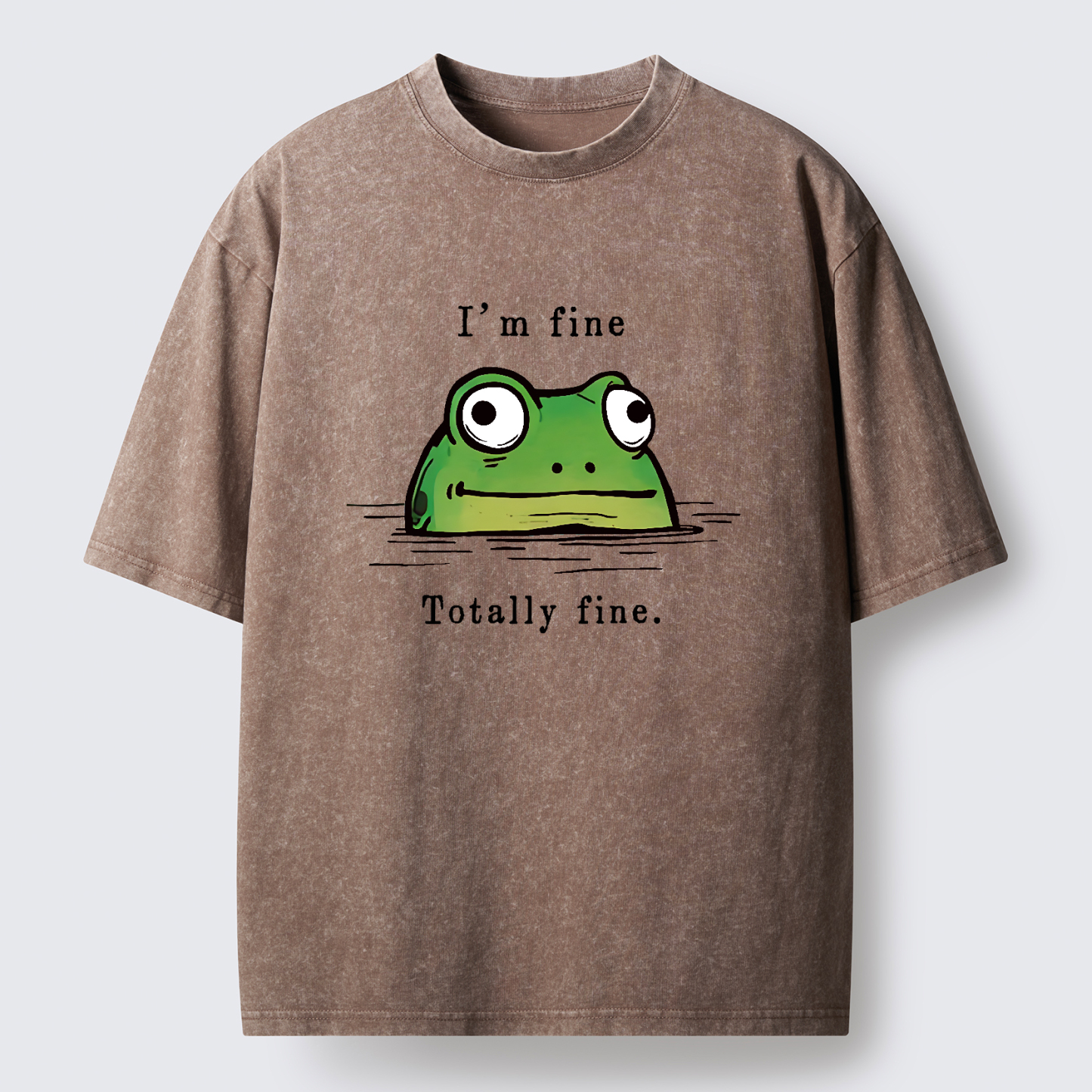 Tokyo-Tiger Totally Fine frog Washed T-Shirt