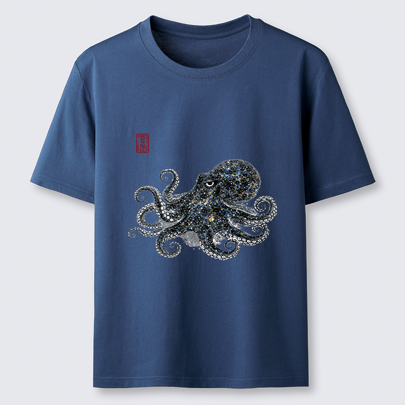 Tokyo-Tiger Ink-Sea Octopus Classic T-Shirt