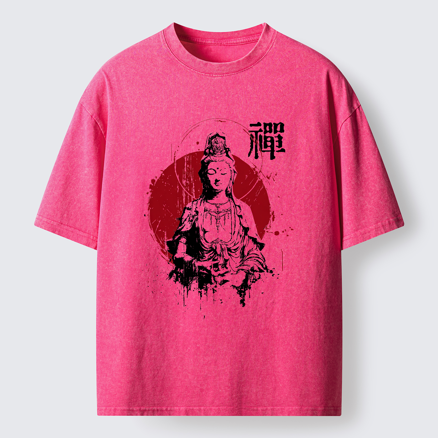 Tokyo-Tiger Zen Guanyin Washed T-Shirt