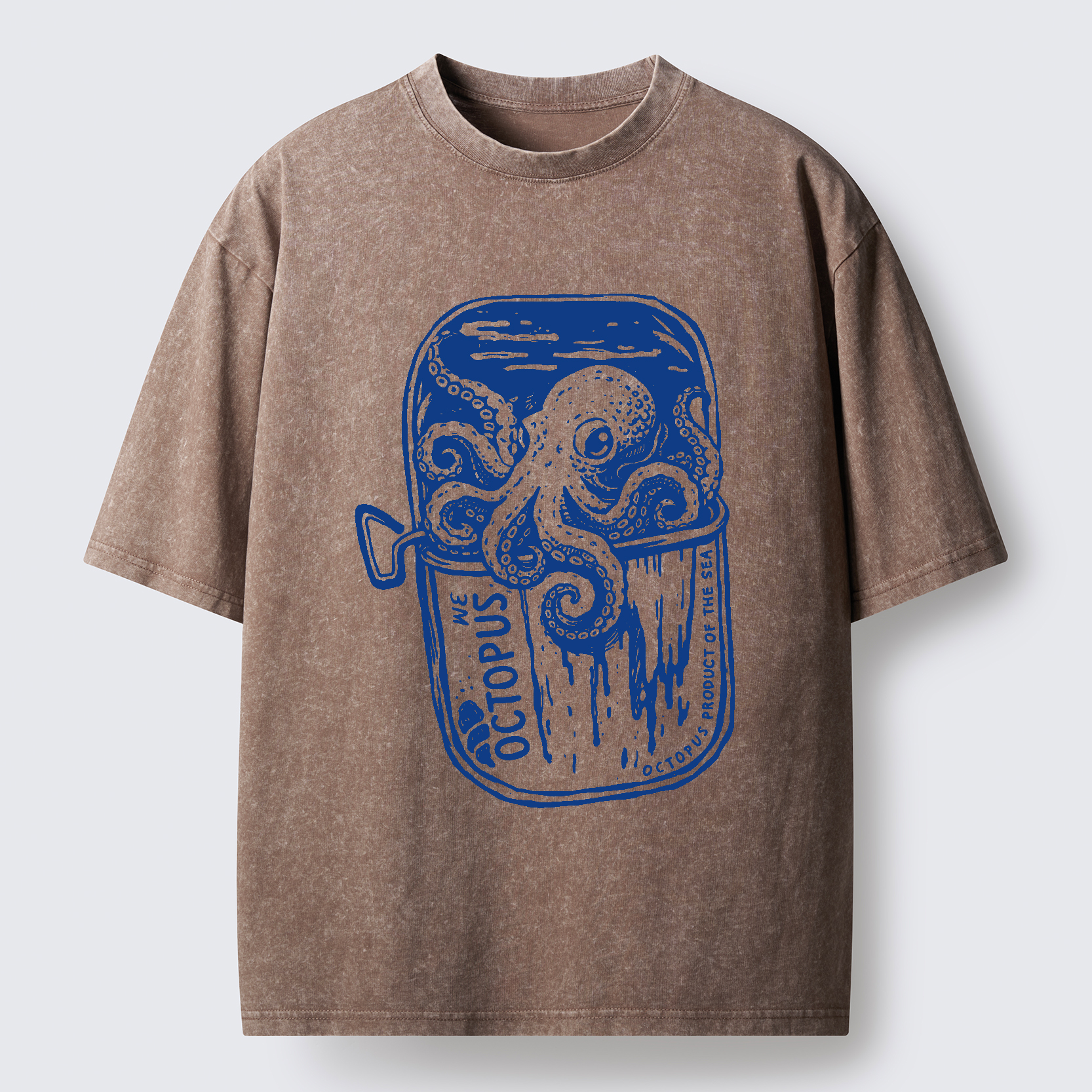 Tokyo-Tiger Canned Octopus Washed T-Shirt