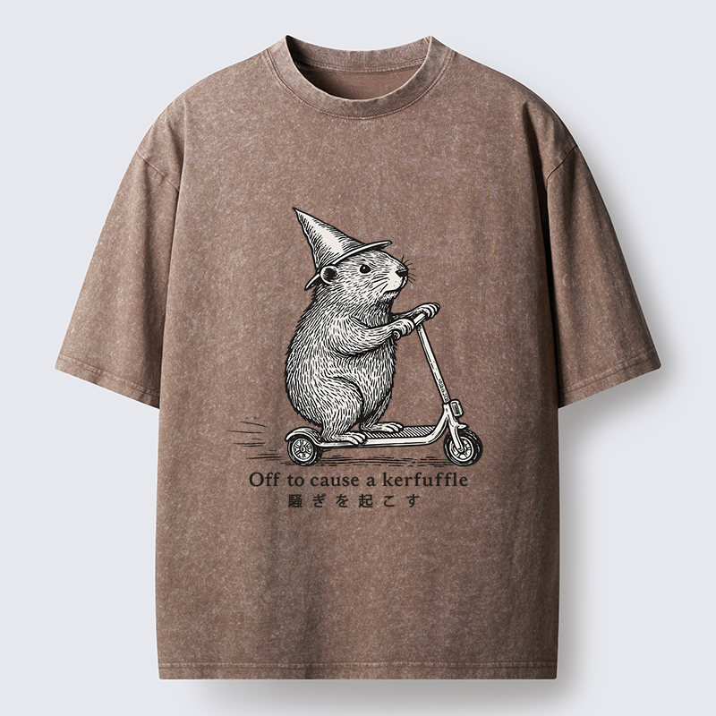 Tokyo-Tiger Off To Cause A Kerfuffle Washed T-Shirt