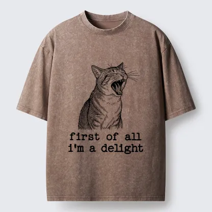 Tokyo-Tiger Cats With A Sense Of Contrast Washed T-Shirt