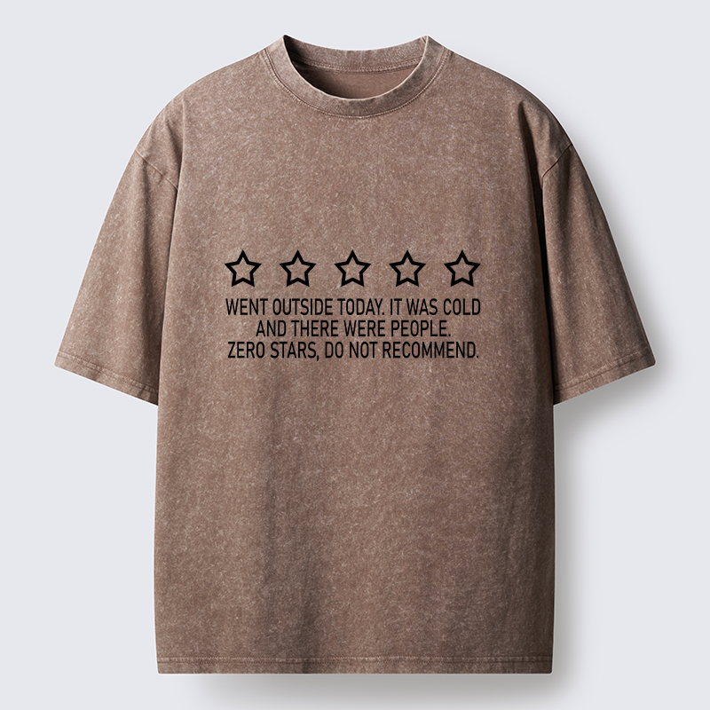Tokyo-Tiger Not Recommended To Go Out Washed T-Shirt
