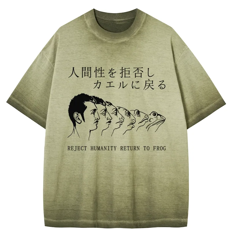 Tokyo-Tiger Return To Frog Gradient Washed T-Shirt