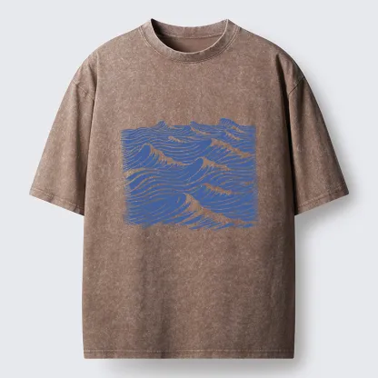 Tokyo-Tiger Vintage Ocean Sea Washed T-Shirt