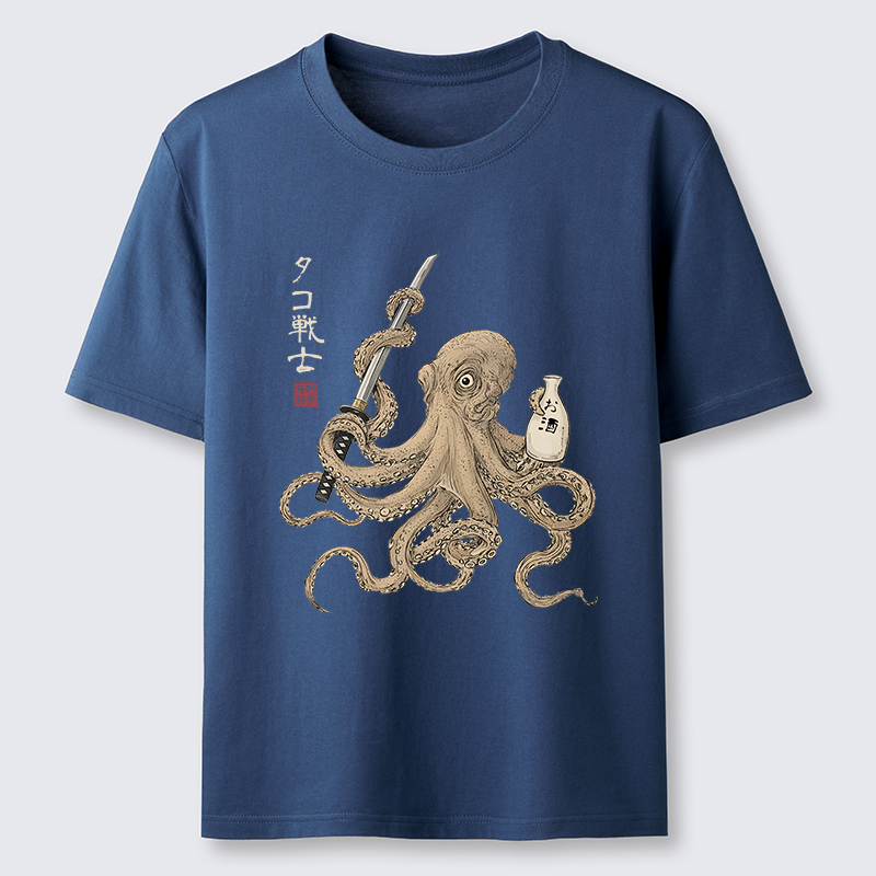 Tokyo-Tiger Octopus Samurai And Sake Classic T-Shirt