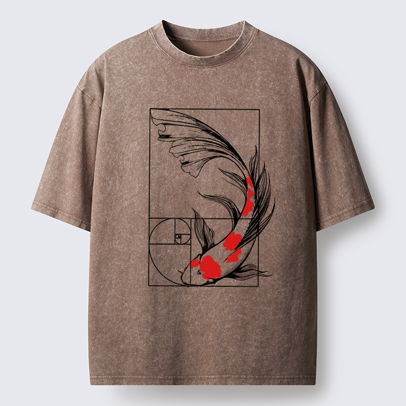 Tokyo-Tiger Golden Ratio Koi Washed T-Shirt