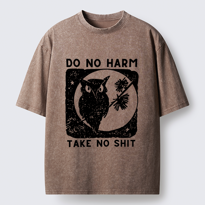 Tokyo-Tiger Owl Meme Washed T-Shirt