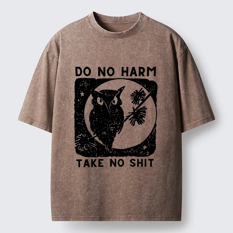 Tokyo-Tiger Owl Meme Washed T-Shirt