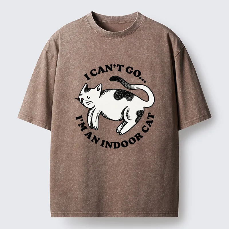 Tokyo-Tiger Indoor Cat Funny Washed T-Shirt