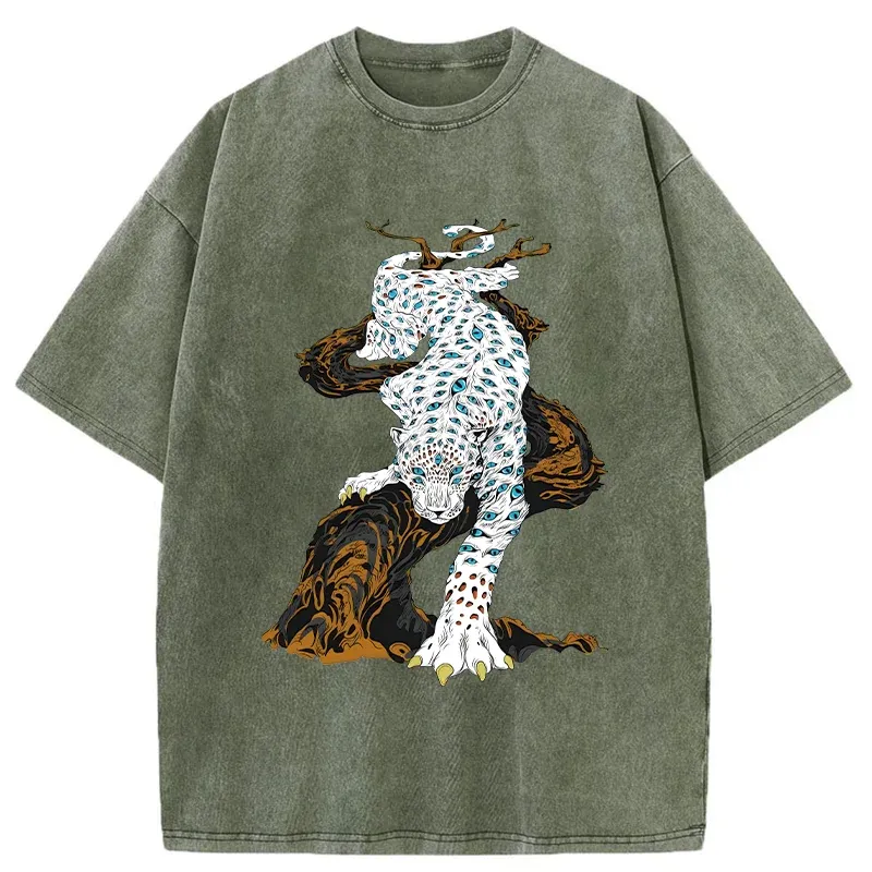 Tokyo-Tiger Many-eyed Tiger Monster Washed T-Shirt