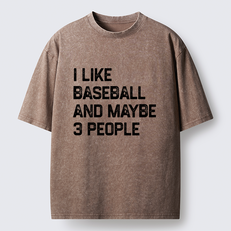 Tokyo-Tiger I Like Baseball Washed T-Shirt