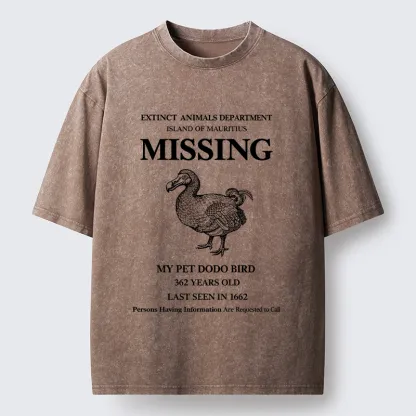 Tokyo-Tiger Dodo Bird Meme Washed T-Shirt