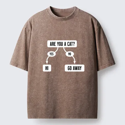 Tokyo-Tiger Are You A Cat Washed T-Shirt