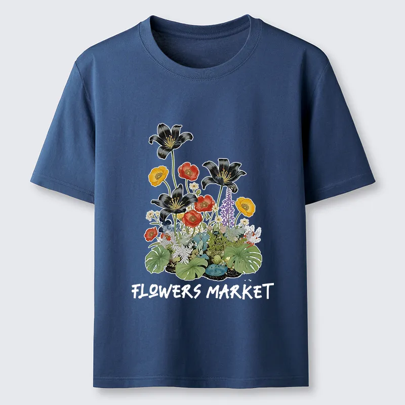 Tokyo-Tiger Beautiful Flowers Market Classic T-Shirt